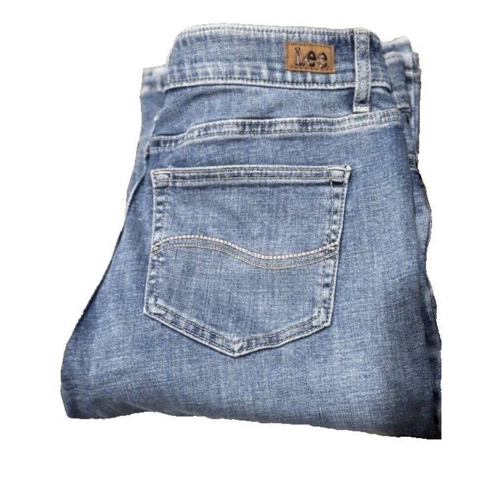 Lee Flex Motion Regular Fit Bootcut Mid Rise Jeans Medium Wash Blue Size 12M